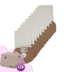 Sac aspirateur compatible avec Truvox VBP, Valet Backpack - ICA/SOTECO SPC Dorsal - Tennant V-BP7. - Carton de 15 pochettes de 10 sacs papier
