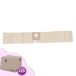 Sac aspirateur compatible avec Tennant V3, V6, 9009765 - Tornado TV2 - Truvox VP12, VT12 - Fiorentini Whisper. etc. - Carton de 15 pochettes de 10 sacs papier