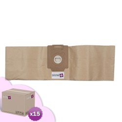 Sac aspirateur compatible avec Taski Aero 8, Aero 15 - Alternative pour réf Taski 7524289 - Carton de 15 pochettes de 10 sacs papier