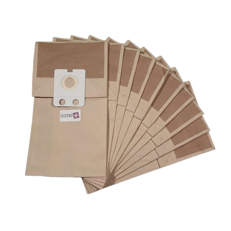 Sac aspirateur compatible Nilfisk VP300, GD1000, GD1010, Business, Family... - Carton de 15 pochettes de 10 sacs papier.