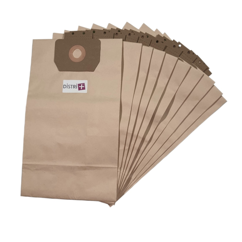 Sac aspirateur compatible avec Taski Vento 8, Bora, Baby Bora - Cleanfix S10, S12 - Colgate P9, P18. - pochette de 10 sacs papier