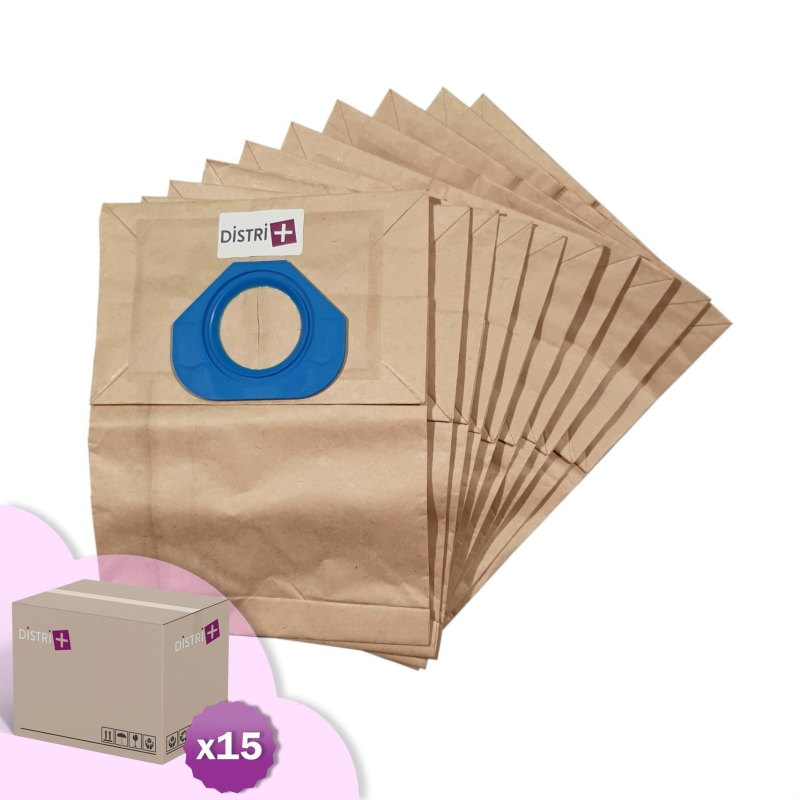 Sac aspirateur compatible avec Nilfisk GM80, GM90, GA70, GA71, GD90, GS80, GS90. - Carton de 15 pochettes de 10 sacs papier