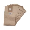 Sac aspirateur compatible avec Ghibli AS7, AS10, D10, M7 - Floorpul : EOLE, PL12, PL15, PL25, PL25, SC604. etc. - pochette de 10 sacs papier