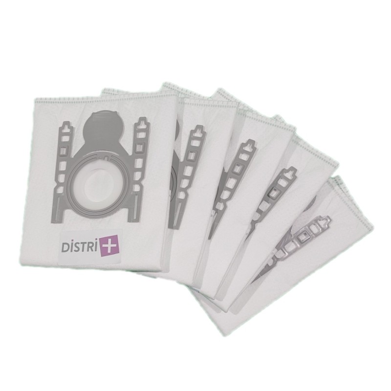 Sac aspirateur compatible avec BOSCH SIEMENS TYP D/E/F/G/H, Optima, Activa, Sphera, Silence, Alpha... - La pochettes de 5 sacs microfibre