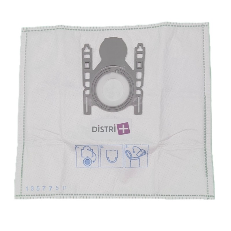 Sac aspirateur compatible avec BOSCH SIEMENS TYP D/E/F/G/H, Optima, Activa, Sphera, Silence, Alpha... - La pochette de 10 sacs microfibre