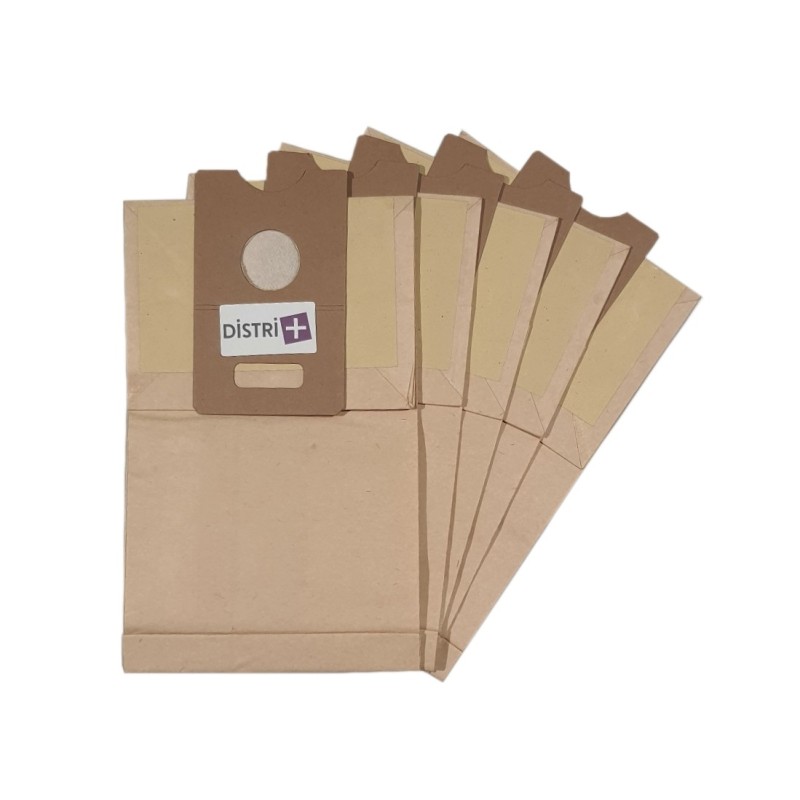 Sac aspirateur compatible avec HOOVER S4150 à S4152...- BRAUN AT6 à AT9 - ELECTROLUX E8, Z366 à Z455 - La pochette de 5 sacs papier