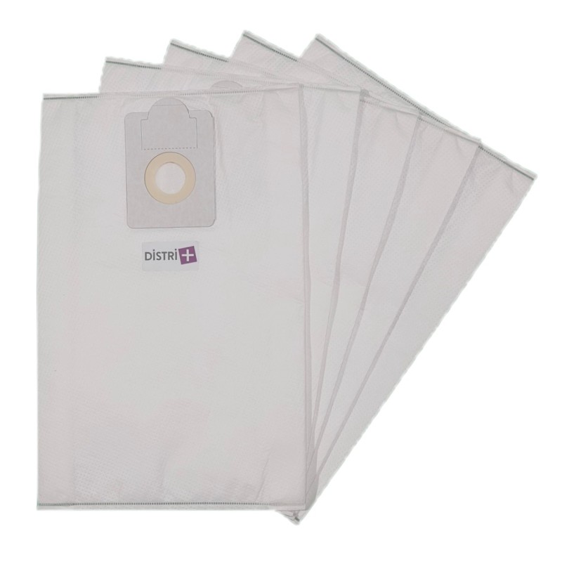 Sac aspirateur compatible avec FAKIR GS1600, GS1700, S10, S12 - PRODIM 913 - GHILBI - TODEMINS... - La pochette de 5 sacs microfibre