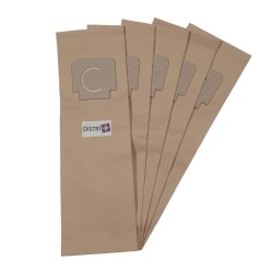 Sac aspirateur compatible avec HOOVER 1402, C1314, H18, H4, JUNIOR LUXE, SENIOR, TURBOPOWER, TURBOMASTER... -La pochette de 5 sacs papier