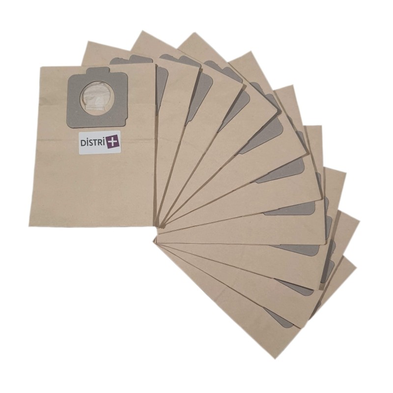 Sac aspirateur compatible avec MOULINEX B46, B47, B48, B49, COMPACT 206 à 214... - KRUPS 910, 912, 943 - La pochette de 10 sacs papier