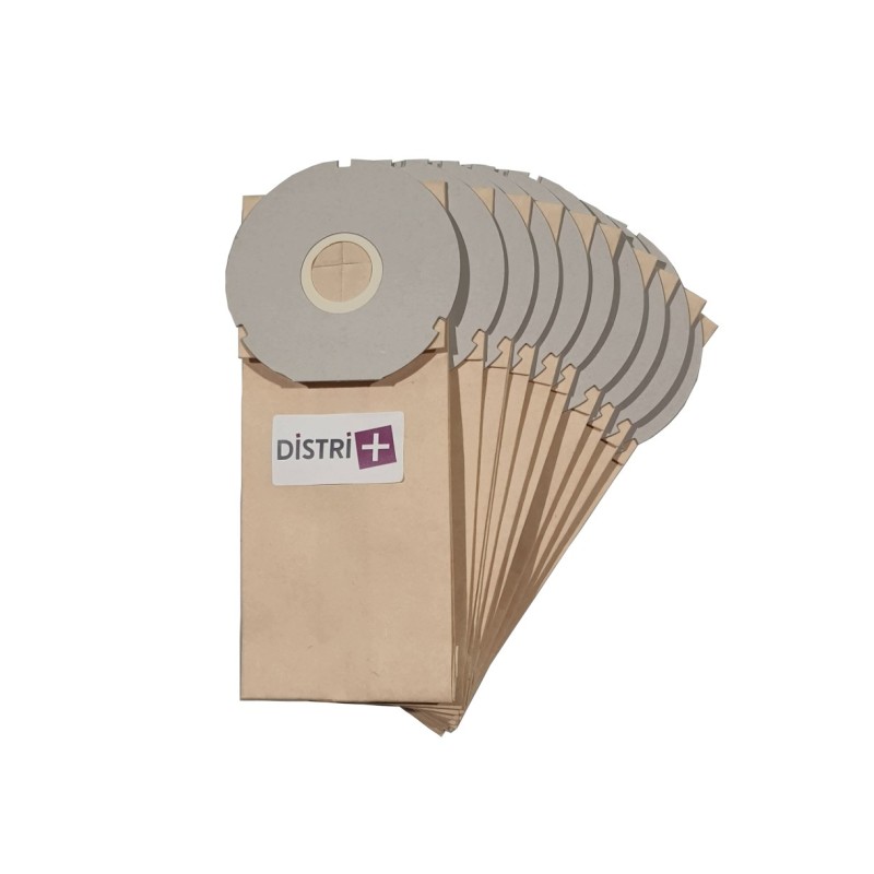 Sac aspirateur compatible avec ALFATEC- ASPIRA AP5000, C600 - CHROMEX- CURTISS BE600, C600 - VETRELLA... - La pochette de 10 sacs papier