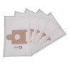 Sac aspirateur compatible avec Moulinex Powerpack, BQ1, BQ2, BQ3, Effimax, DJ1, DJ5- pochette de 5 sacs microfibre