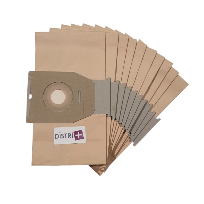 Sac aspirateur compatible avec EUREKA M TEC 103, 105, 107 DH27 - LG GOLDSTAR FUZZY, LIMPIO, SHARK... - La pochette de 10 sacs papier