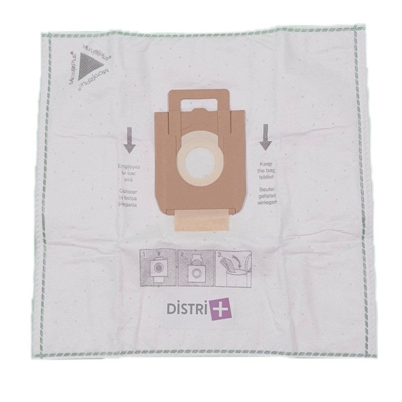 Sac aspirateur compatible avec Nilfisk GM200, GM210, GM300, GM400, ELITE, EXTREME, KING. - La pochette de 5 sacs microfibre