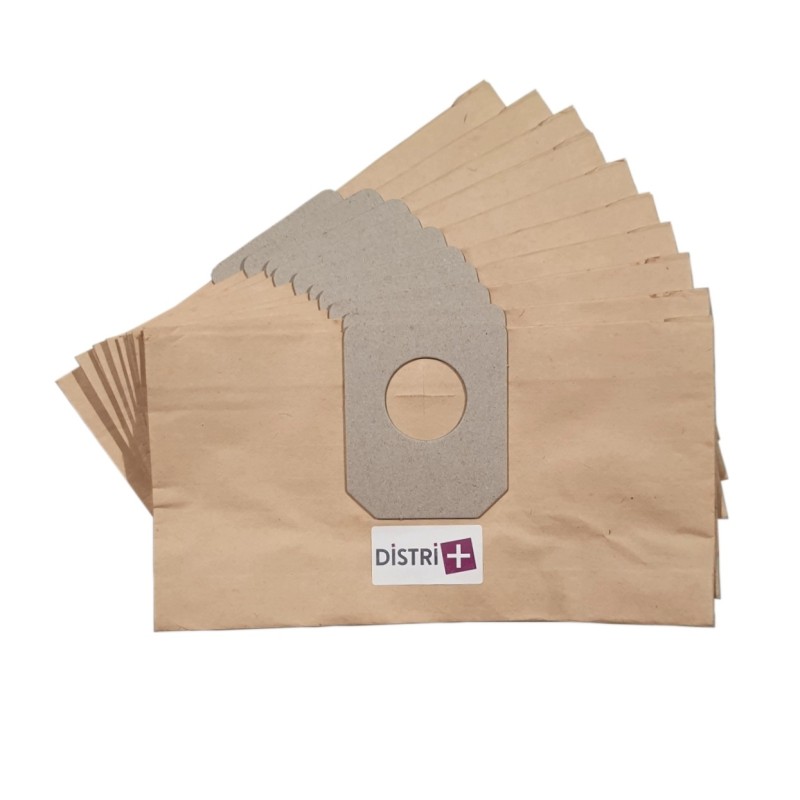 Sac aspirateur compatible avec EDER / FAKIR ZW1400-54 - JEKEN/JENKEN ZW1400-40 - TOKIWA ZW1400-54 - La pochette de 10 sacs papier