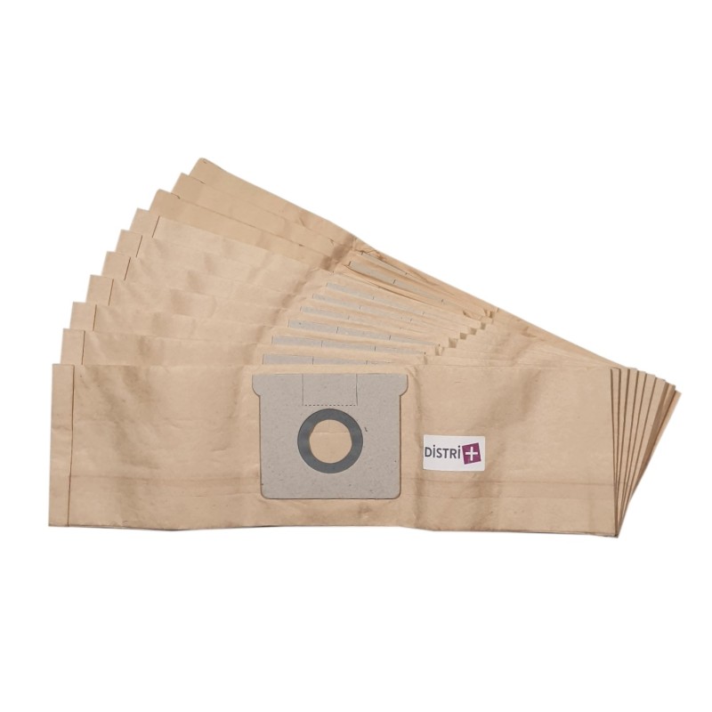 Sac aspirateur compatible avec Tennant : 3400, SV5, V5 - Sorma 505 - Colombus SW1000 - compatible avec HOOVER : CH06, CH09... - Carton de 10 pochettes de 10 sacs papier