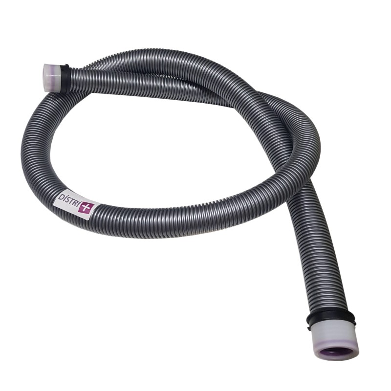 Flexible nu conique diamètre 38/32mm intérieur pour aspirateur avec 2 bagues + 2 clips - Longueur : 2m