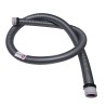 Flexible nu conique diamètre 38/32mm intérieur pour aspirateur avec 2 bagues + 2 clips - Longueur : 2m