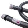 Flexible nu conique diamètre 38/32mm intérieur pour aspirateur avec 2 bagues + 2 clips - Longueur : 2m
