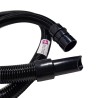Flexible complet pour aspirateur compatible avec Ecolab Floormatic Bluevac 11, Bluevac +, Bluevac XL - Floorpul Melody - Prodim Twister Piccolo. - Longueur : 2m - Diamètre : 32mm