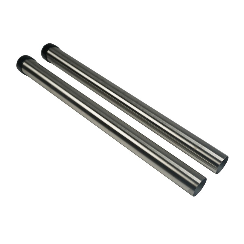 Lot de 2 tubes métal en acier chromé pour aspirateur - Diamètre : 38mm - Longueur 47cm