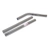 Lot de 2 tubes + 1 coude métal en acier chromé pour aspirateur Taski, Numatic... - Diamètre : 38mm