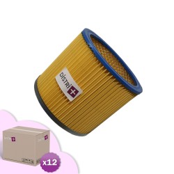 Carton de 12 Filtres Cartouches Aquavac 90304.75, Bulldog, Bonus, Boxer - EWT CS2, CS3.