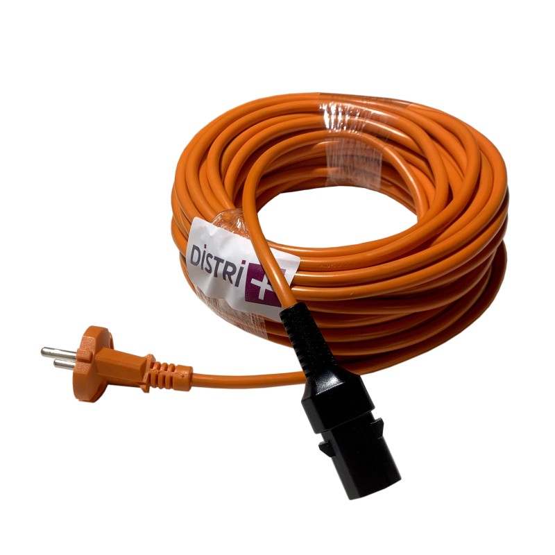 Câble d alimentation compatible pour aspirateur Nilfisk VP300, VP600, SALTIX 10, 107402901, 107402676 - TENNANT V6... Longueur 15m - - Carton de 10 câbles