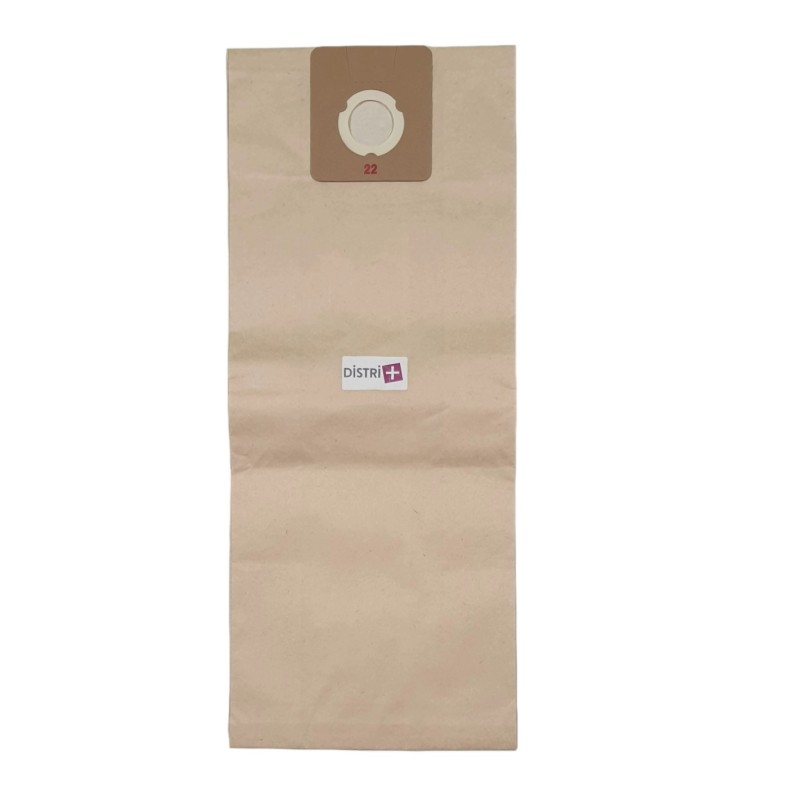 Sac aspirateur compatible avec Ghibli AS18 - Cleanfix : SW30, SW35, SW60 - Eurodec EPI 32 - Nilfisk : VL500-55, VL500-75. etc. - pochette de 10 sacs papier