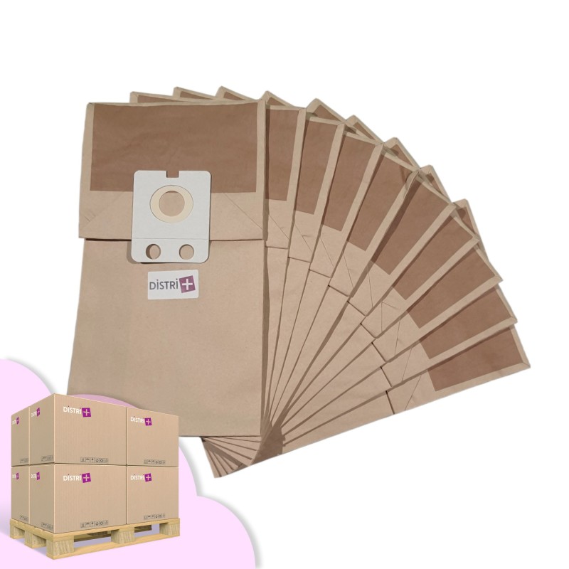 Sac aspirateur compatible avec Nilfisk VP300, GD1000, GD1010, Business, Familly, Thor. - Palette de 12 cartons de 15 pochettes de 10 sacs papier