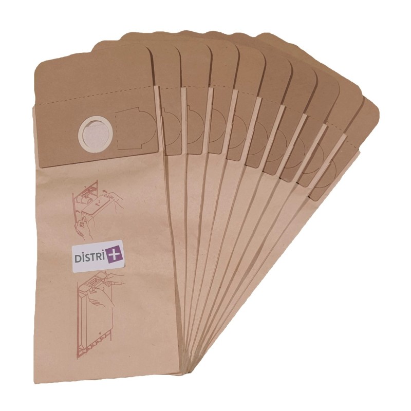 Sac aspirateur compatible avec FIORENTINI : AKCTIVA DYNAMIC 380, AKCITA DYNAMIC 450 - LINDHAUS : AKCTIVA DYNAMIC 380, AKCITA DYNAMIC 450 – La pochette de 10 sacs papier