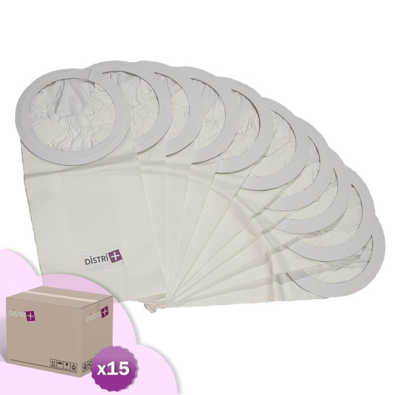 Sac aspirateur compatible avec Nilfisk GD10 - alternative réf Nilfisk 1471098500 - Carton de 15 pochettes de 10 sacs papier