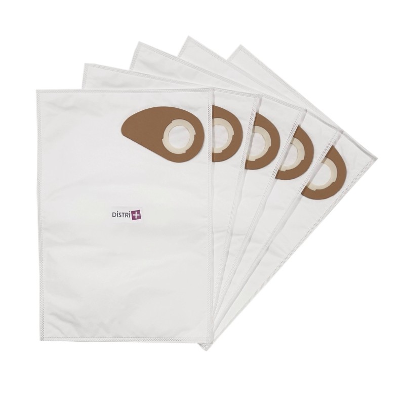 Sac aspirateur compatible avec Nilfisk/Alto Buddy II 12 L, Buddy II 18 L, Buddy II 18 L Inox - alternative réf Nilfisk 81943048 - La pochette de 5 sacs microfibre