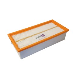 Filtre plissé plat en polyester compatible pour aspirateur Karcher NT65/2, NT72/2, NT75/2, 69042840, 6.904-284.0 - Lot de 1 filtre