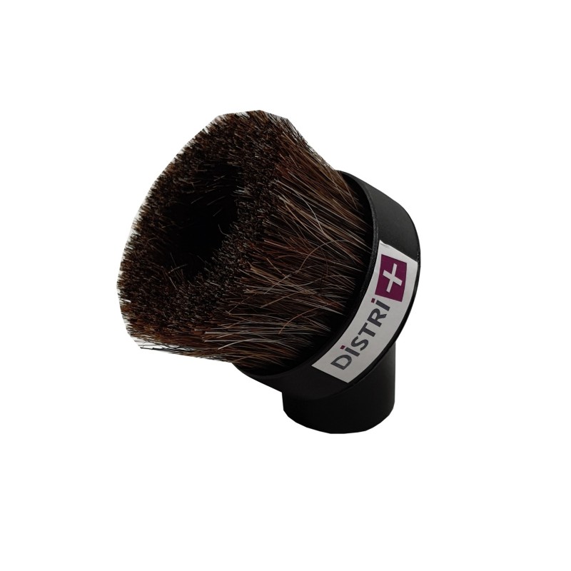Brosse meuble ronde en crin de cheval pour aspirateur allant sur des tubes de diamètre 32mm - Largeur 6,5cm