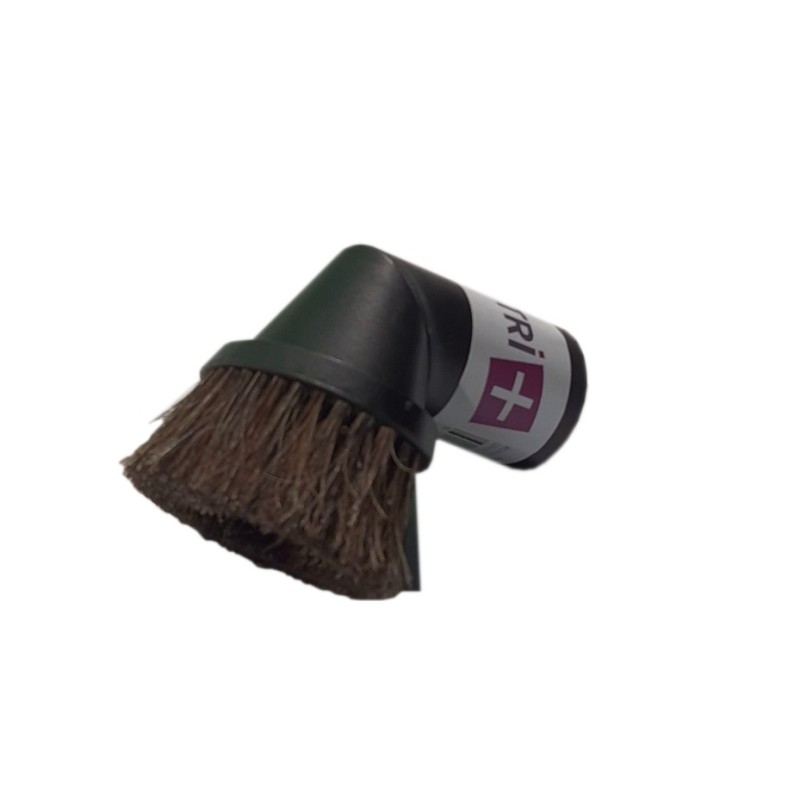 Brosse meuble ovale articulée en crin de cheval pour aspirateur allant sur des tubes de diamètre 35mm - Largeur 12cm