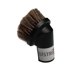 Brosse meuble ronde en crin de cheval pour aspirateur allant sur des tubes de diamètre 35mm - Largeur 8cm