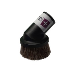 Brosse meuble ronde en crin de cheval pour aspirateur allant sur des tubes de diamètre 37mm - Largeur 8cm