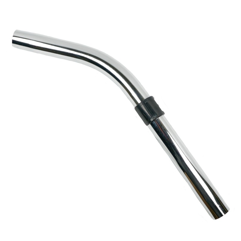Coude métallique avec réglage d air pour aspirateur reliant un tube et un embout de flexible côté canne de diamètre 32mm