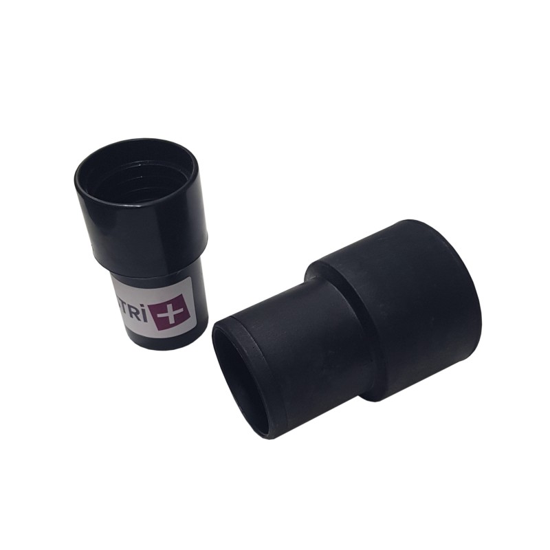 Manchon pour aspirateur vissant 1 flexible diamètre 51mm intérieur à un flexible de diamètre 38mm intérieur