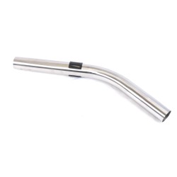 Coude inox avec réglage d air pour aspirateur reliant un tube et un embout de flexible côté canne de diamètre 38mm