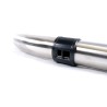 Coude inox avec réglage d air pour aspirateur reliant un tube et un embout de flexible côté canne de diamètre 38mm