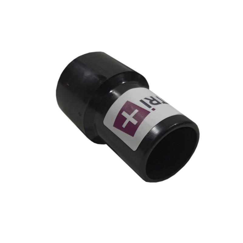 Embout PVC pour aspirateur à visser sur flexible de diamètre 38mm intérieur d un côté acceptant un tube de diamètre 38mm de l autre