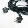 Câble d'alimentation Nuplug compatible aspirateurs Numatic NVQ, NVP, DBQ, NQS... - Références Numatic : 236123, 236014 - 12m.