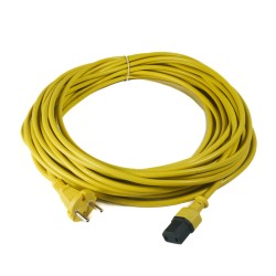 Câble jaune pour aspirateurs Colombus ST7, Columbus ST7, ZEF 7, Soremap S12, Tennant V6... - 2x1mm² - Longueur : 15m