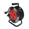 ENROULEUR NOIR AVEC SECURITE THERMIQUE H05VVF 3*1.5 - LONGUEUR 25M