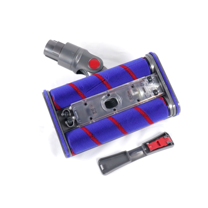 Brosse rotative et multidirectionnelle à double rouleau souple compatible avec aspirateur DYSON V7, V8, V10, V11, V15, SV19