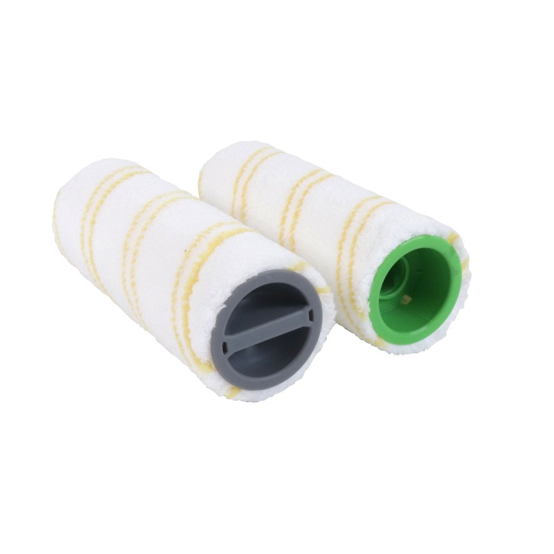 2 rouleaux microfibre jaunes pour aspirateur / nettoyeur de sol Karcher EWM2, FC3, FC5 et FC7 . Alternative pour référence d origine 20550060, 2.055-006.0