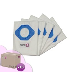 Sac aspirateur compatible avec NILFISK GM80, GM90, GA70, GA71, GD90, GS80, GS90... - Carton de 10 pochettes de 5 sacs microfibre