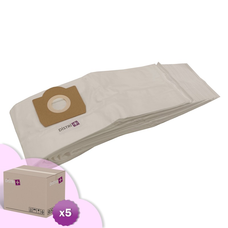 Sac aspirateur compatible avec ICA Soteco : BOX, GP1/16 ECO B, GP1/18 ECO B, SA147, YES PRO, YES BOX, YP 1300/16, YP 1/13 ECO B - Rowenta : Bully, Collecto, etc. - Carton de 5 pochettes de 10 sacs microfibre