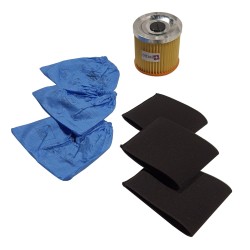 1 Filtre Cartouche 3 Filtres mousse compatible (alternative pour réf d'origine 45120275) + 3 pochettes filtrantes pour Aquavac